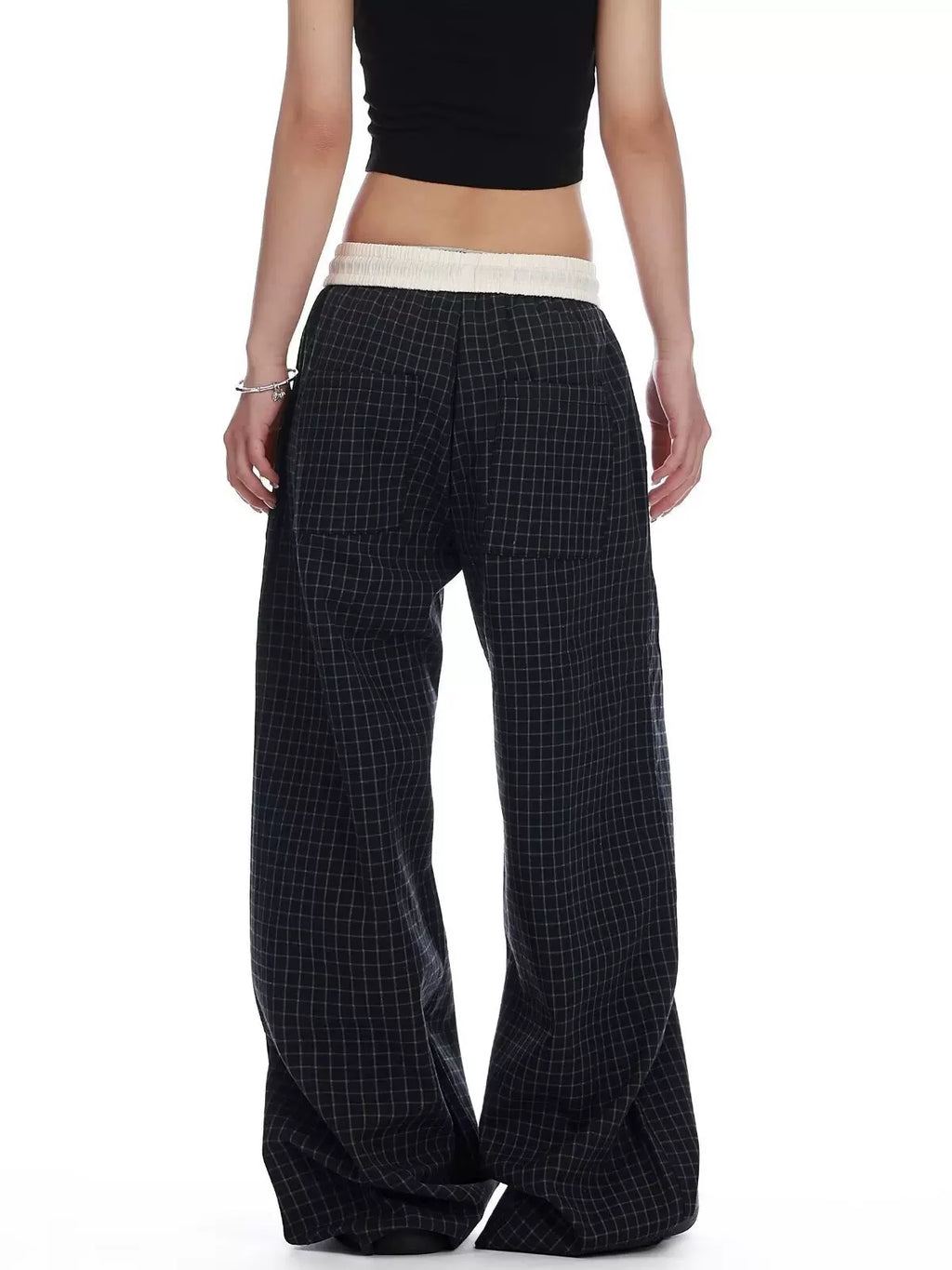 Karah Plaid Wide Leg Pants