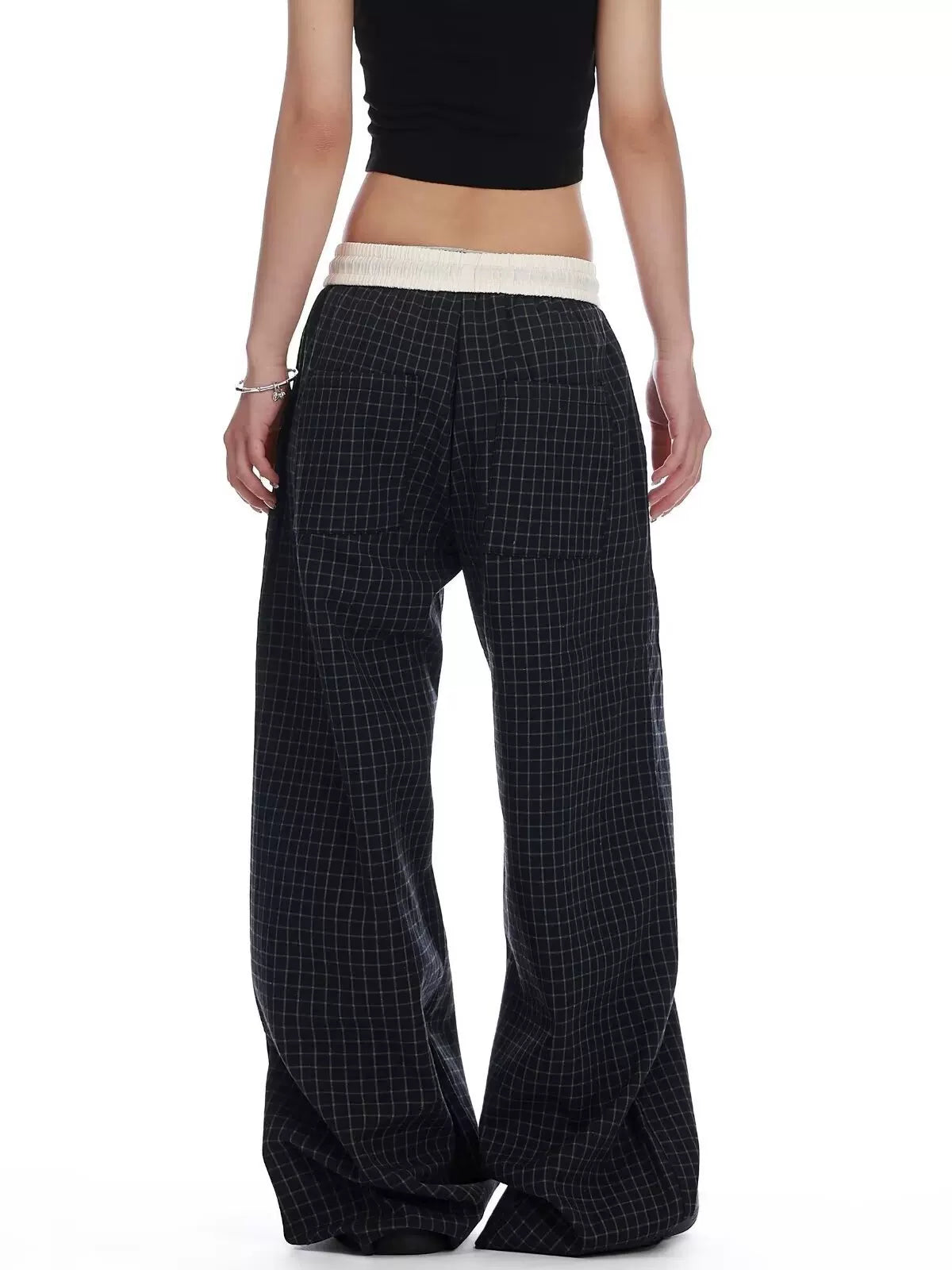 Karah Plaid Wide Leg Pants