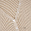 Karaline Ribbed Knit V-Neck Top [0OMABZHR]