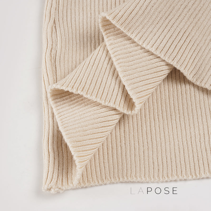 Karaline Ribbed Knit V-Neck Top [ZZJQIHMX]