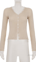 Karaline Ribbed Knit V-Neck Top [VSQQIIWU]