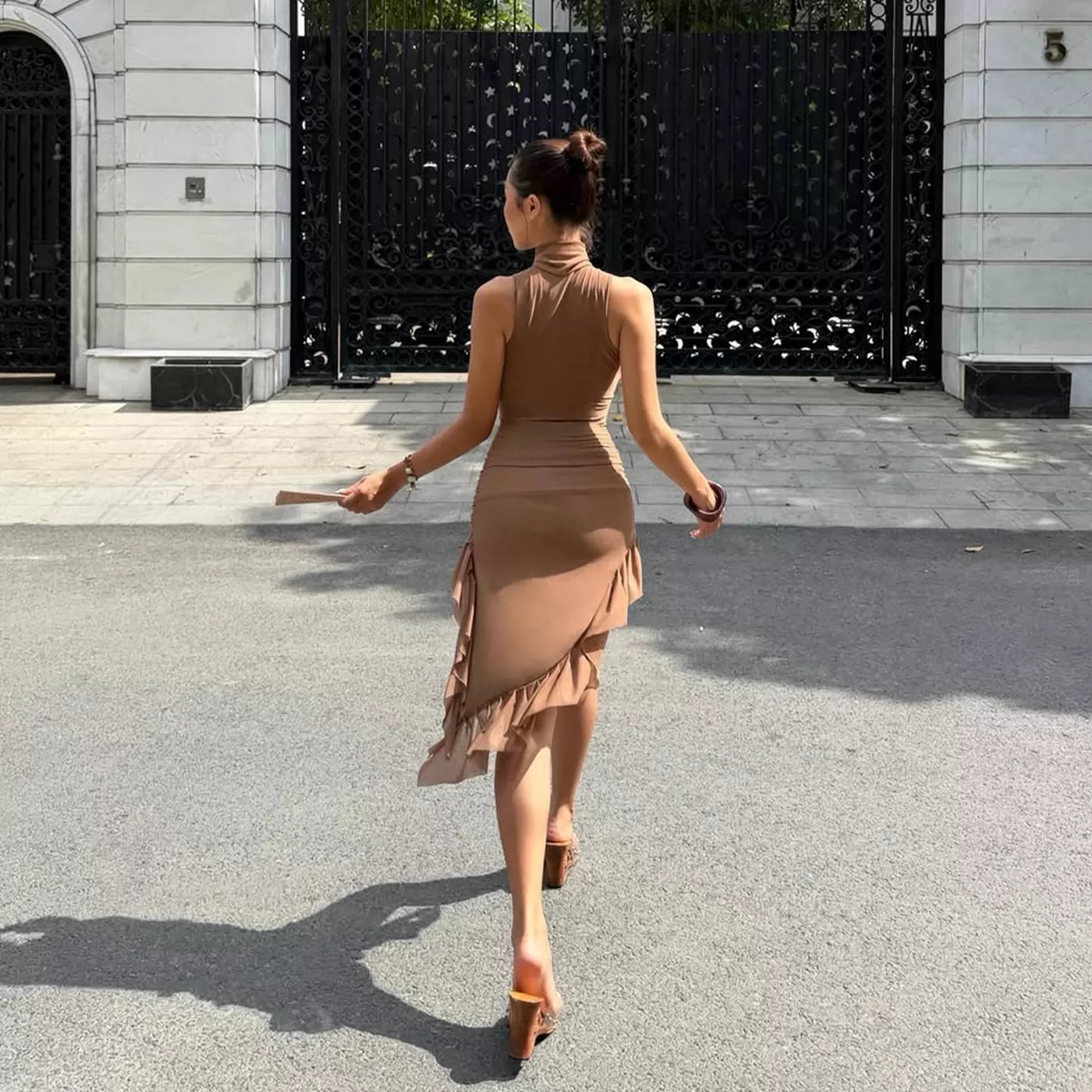 LaPose - Karen Cut-Out Asymmetric Mini Dress