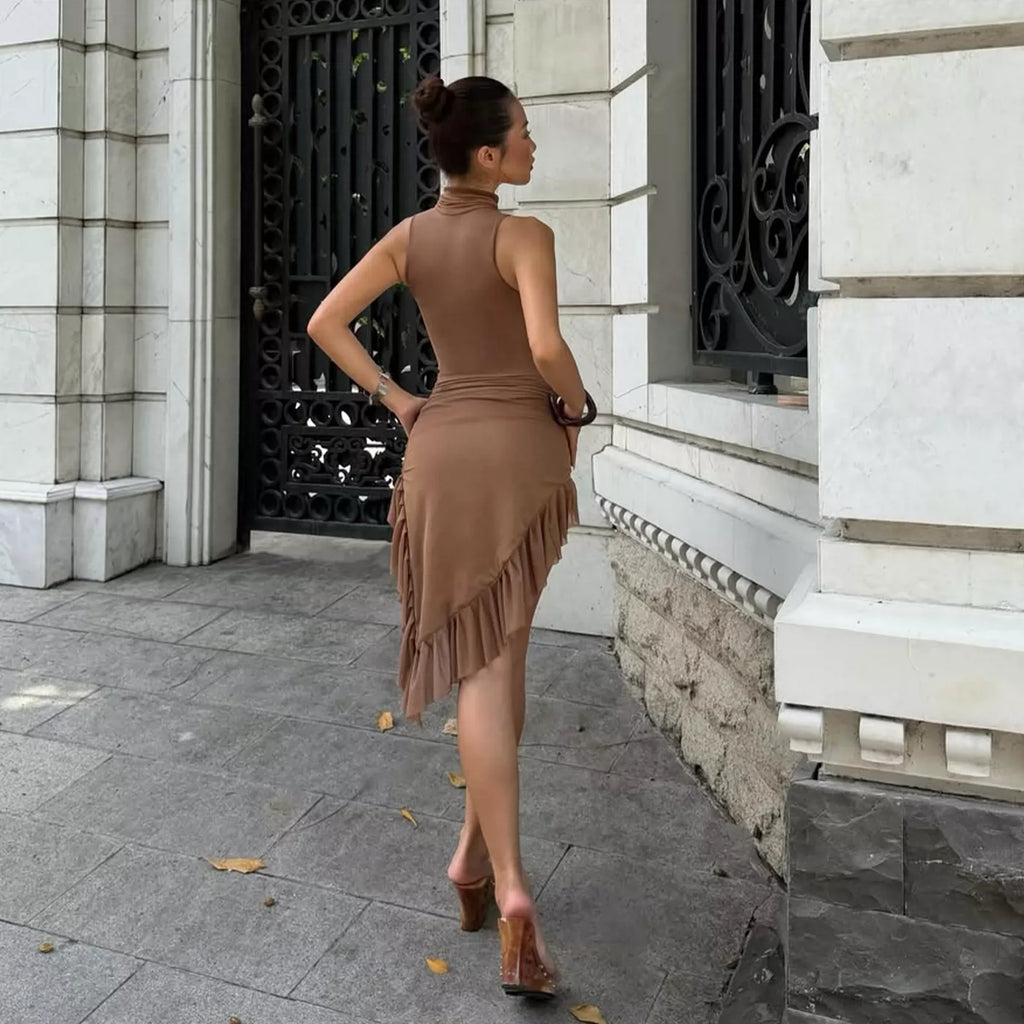 LaPose - Karen Cut-Out Asymmetric Mini Dress