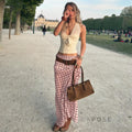 Karina Gingham Midi Skirt [KK9CO49M]