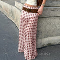 Karina Gingham Midi Skirt [7BWVGQFD]