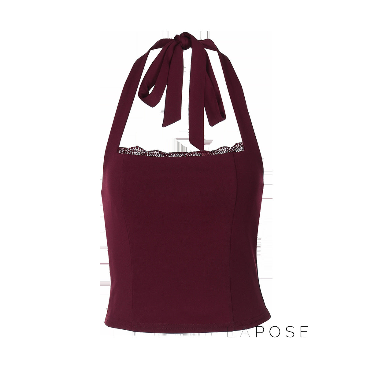 Karolina Lace-Up Halter Top [6CX8AEPT]