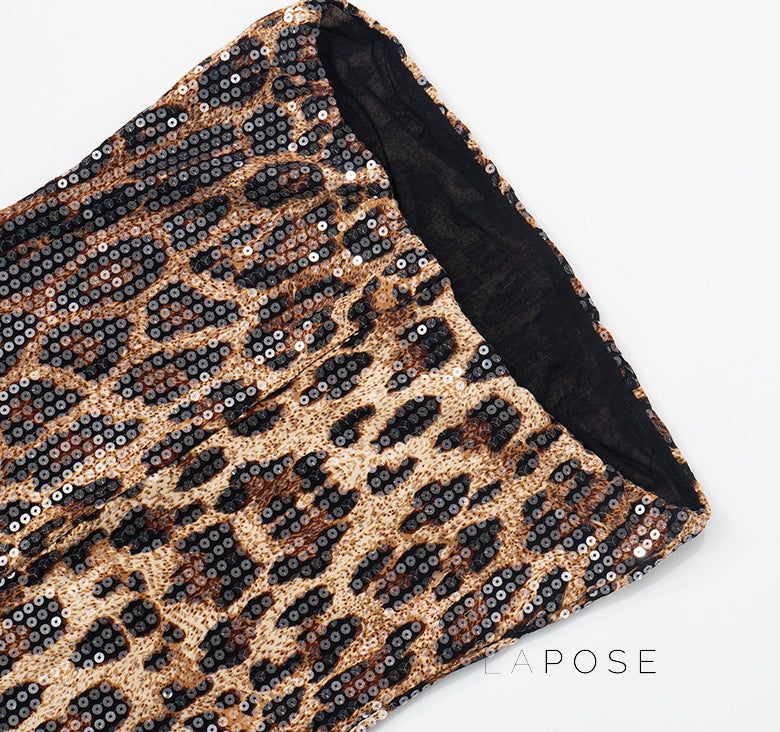 Karsen Leopard Print Tube Maxi Dress [7MR3TIIF]