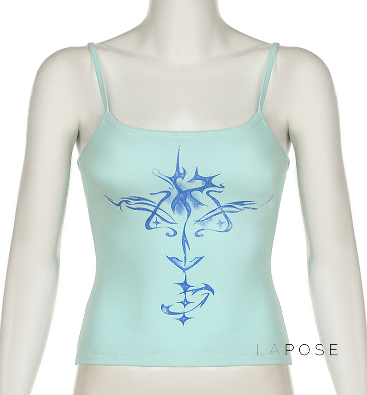 Karsynn Crystal Print Crop Top [9MMRGK0A]