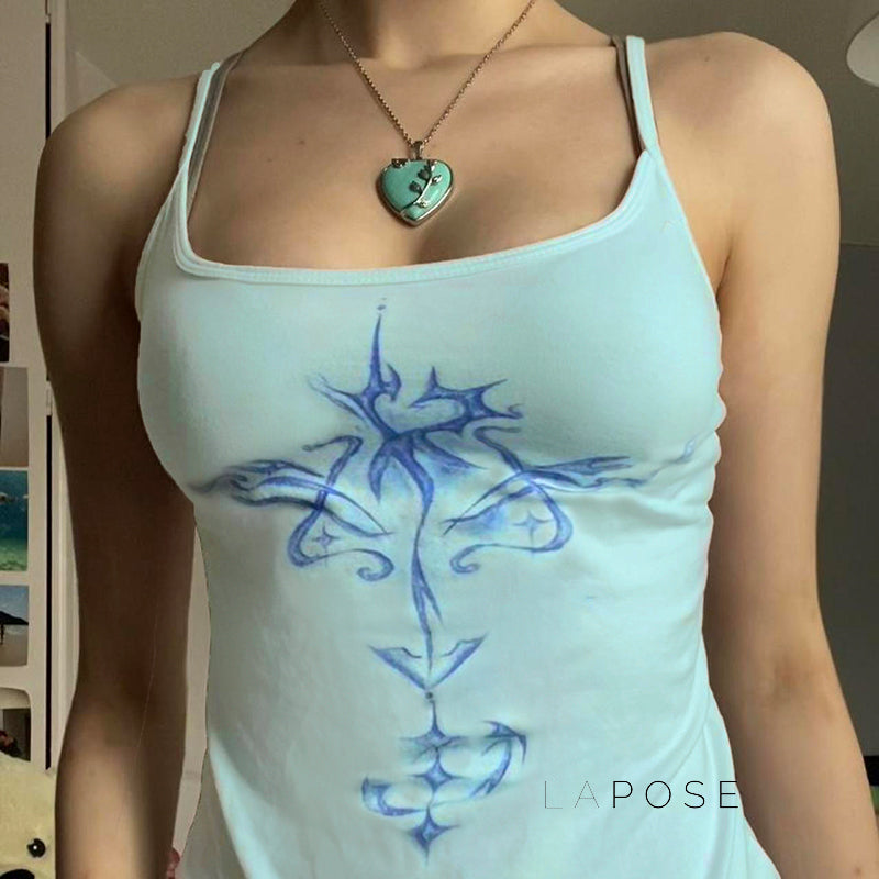 Karsynn Crystal Print Crop Top [0LQD6AST]