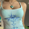 Karsynn Crystal Print Crop Top [THOLWAN2]