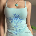 Karsynn Crystal Print Crop Top [UM2O3503]