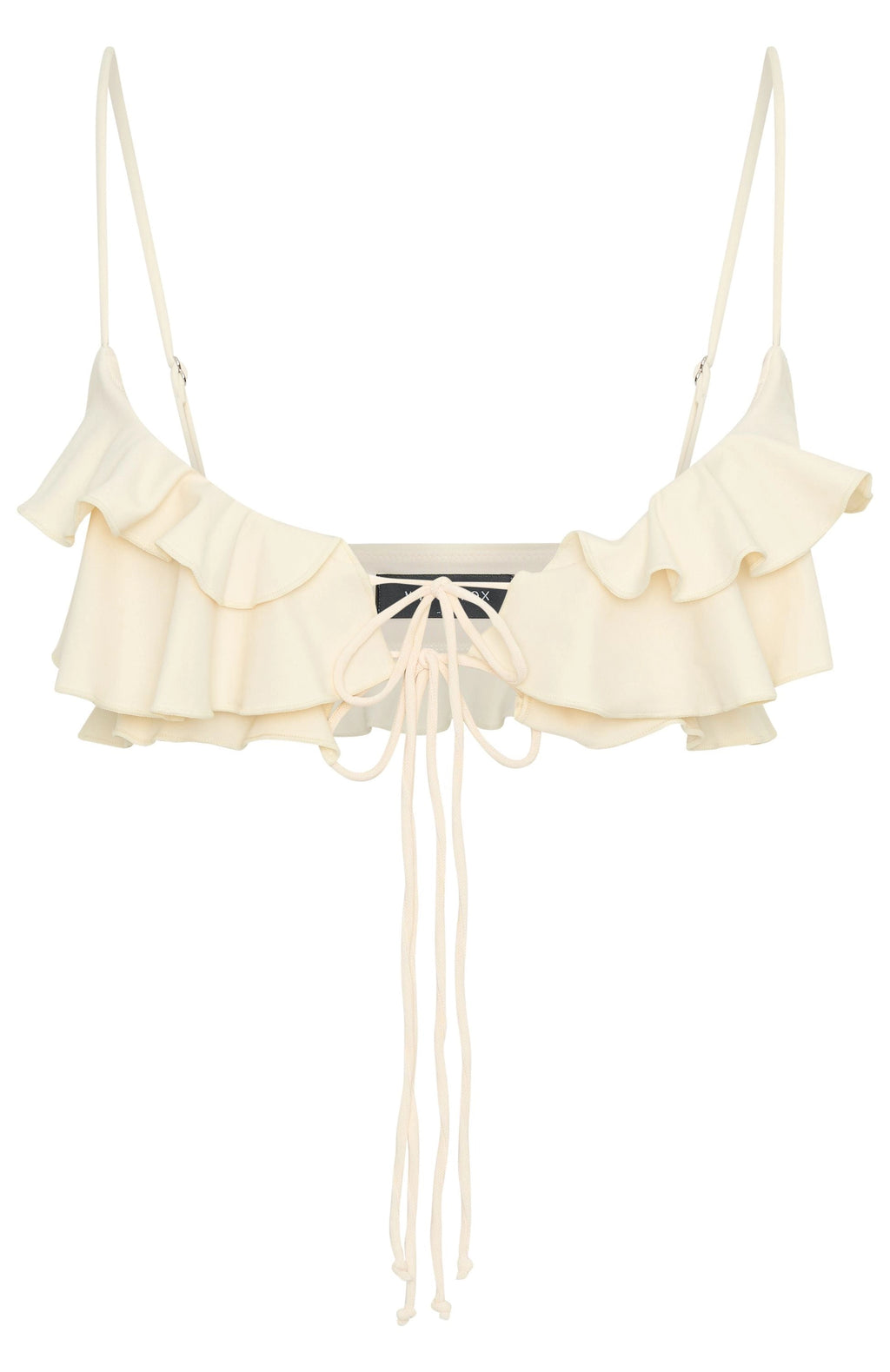 LaPose Kateri Ruffle Tie Front Top