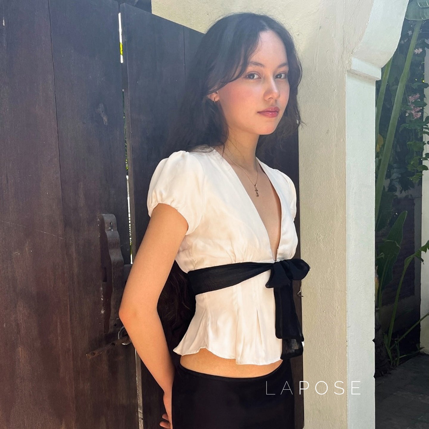 Katharine Bow-Detail Crop Top [CYUDBK0E]