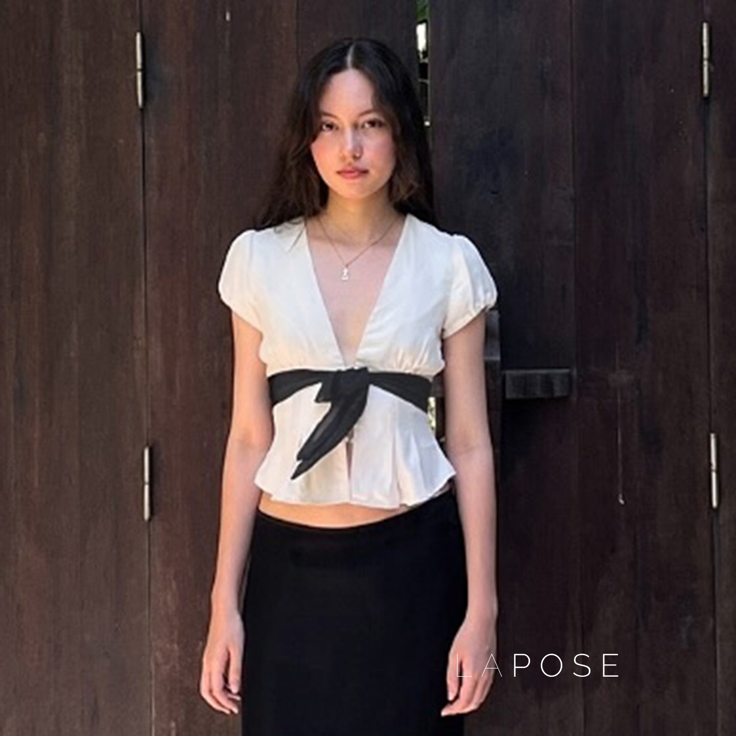 Katharine Bow-Detail Crop Top [E9N6R35Z]