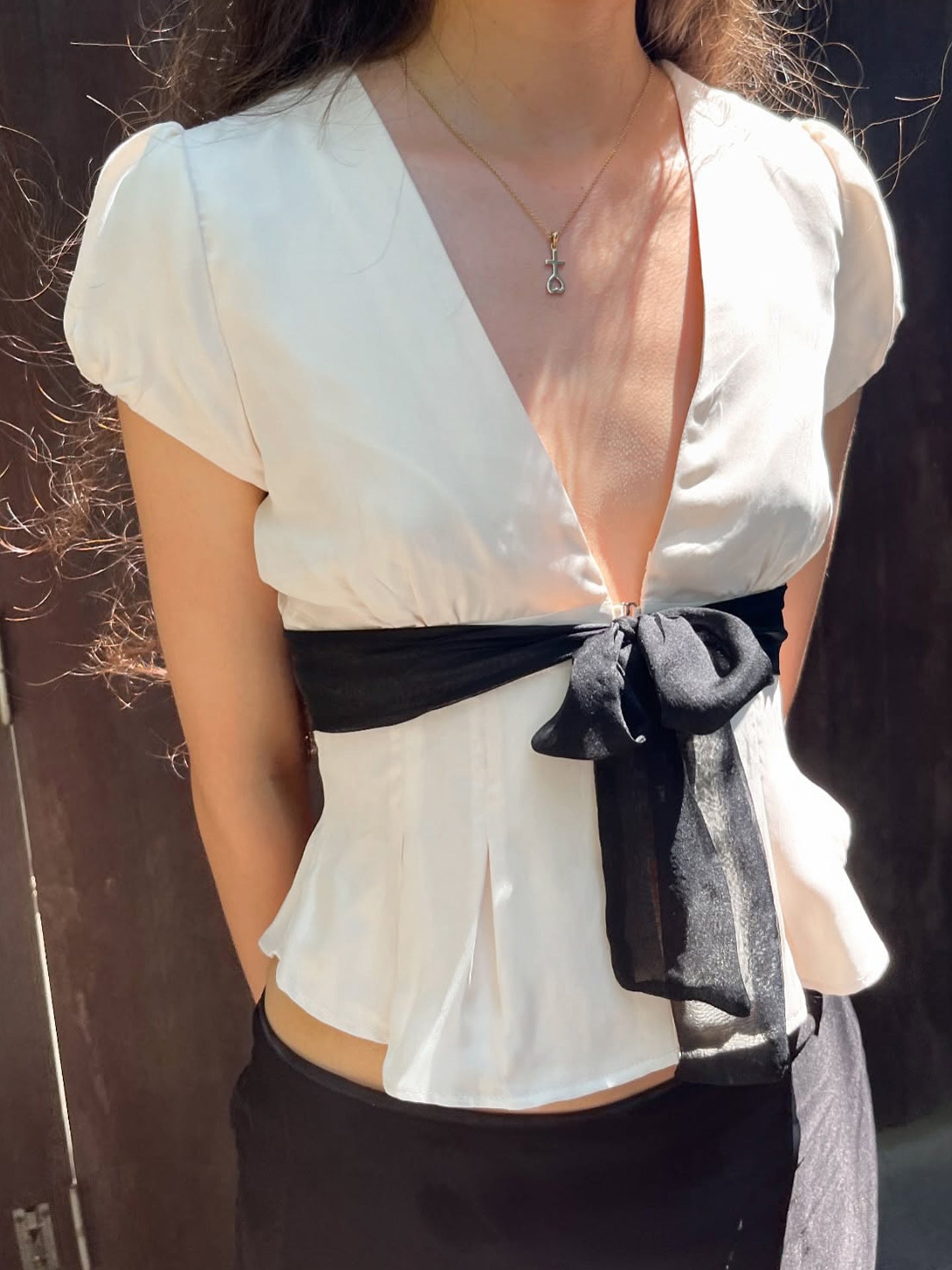 Katharine Bow-Detail Crop Top [4VXGFJ61]