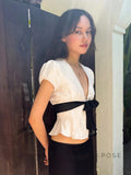 Katharine Bow-Detail Crop Top [NLB1T2YF]