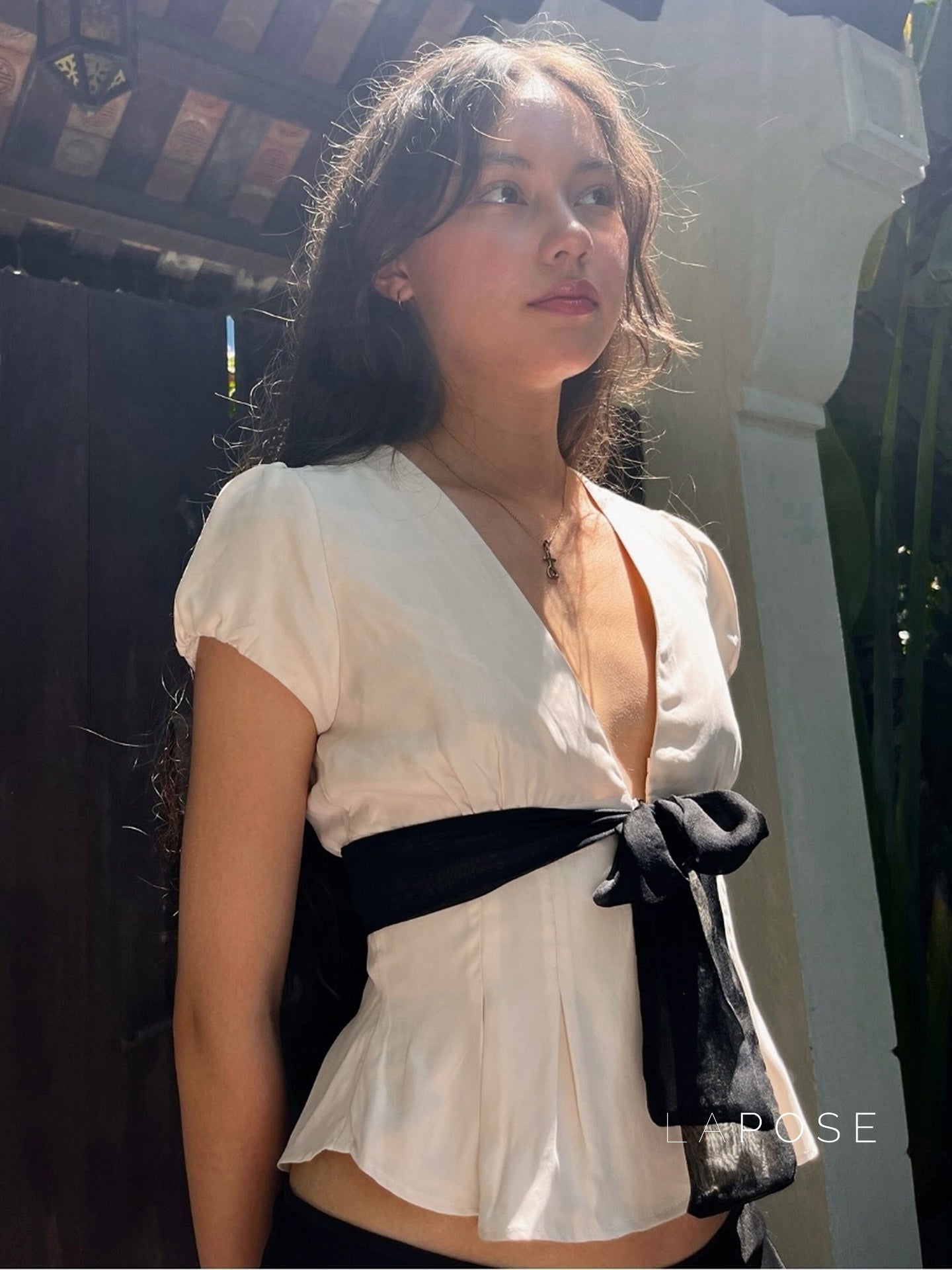 Katharine Bow-Detail Crop Top [981TMTUQ]