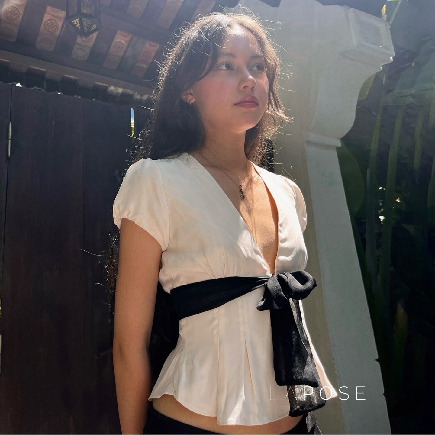 Katharine Bow-Detail Crop Top [054HQ9O8]