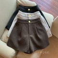 Katharine Tailored High-Waist Shorts [LYF1OSNP]
