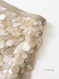 Kathia Sequin Denim Mini Skirt [TIGQR59W]