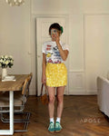 Kathia Sequin Denim Mini Skirt [3LIX34LS]
