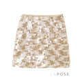 Kathia Sequin Denim Mini Skirt [L7RDM8QC]