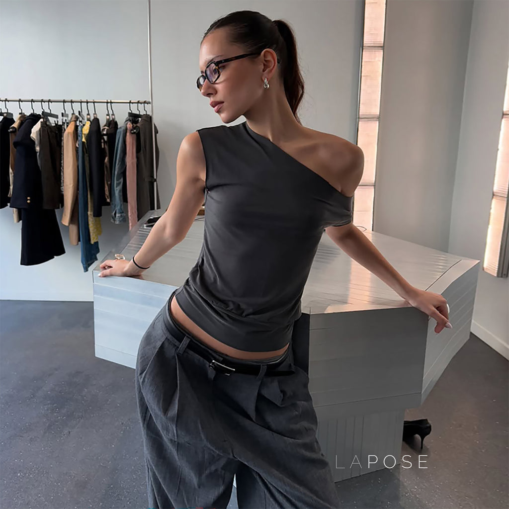 Kathryn One-Shoulder Tee