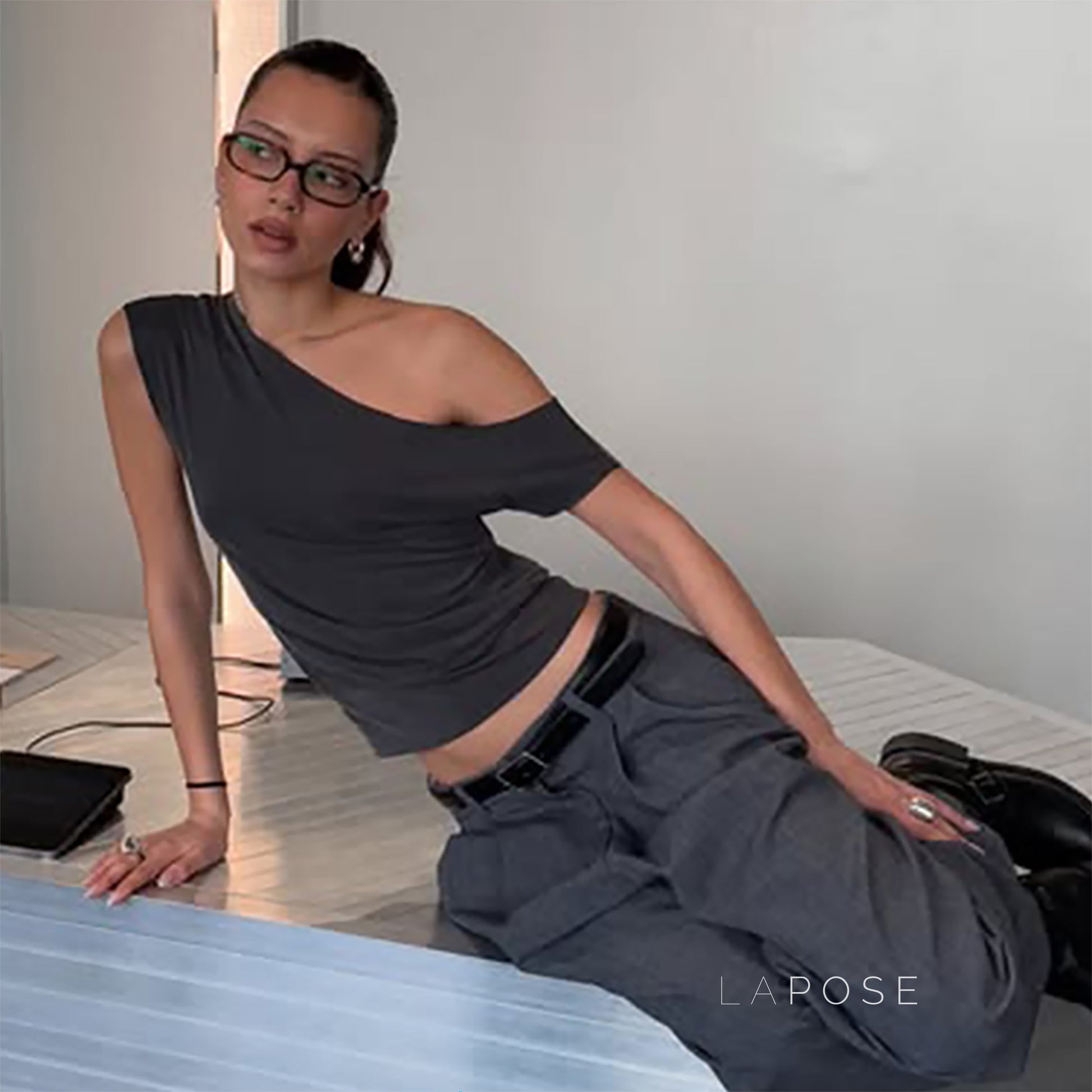 Kathryn One-Shoulder Tee