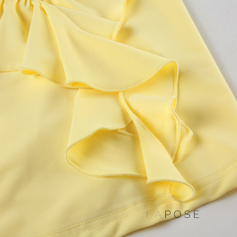 Katlyn Ruffled Halter Skirt Set [2N46W028]