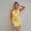 Katlyn Ruffled Halter Skirt Set [NSMJQ796]