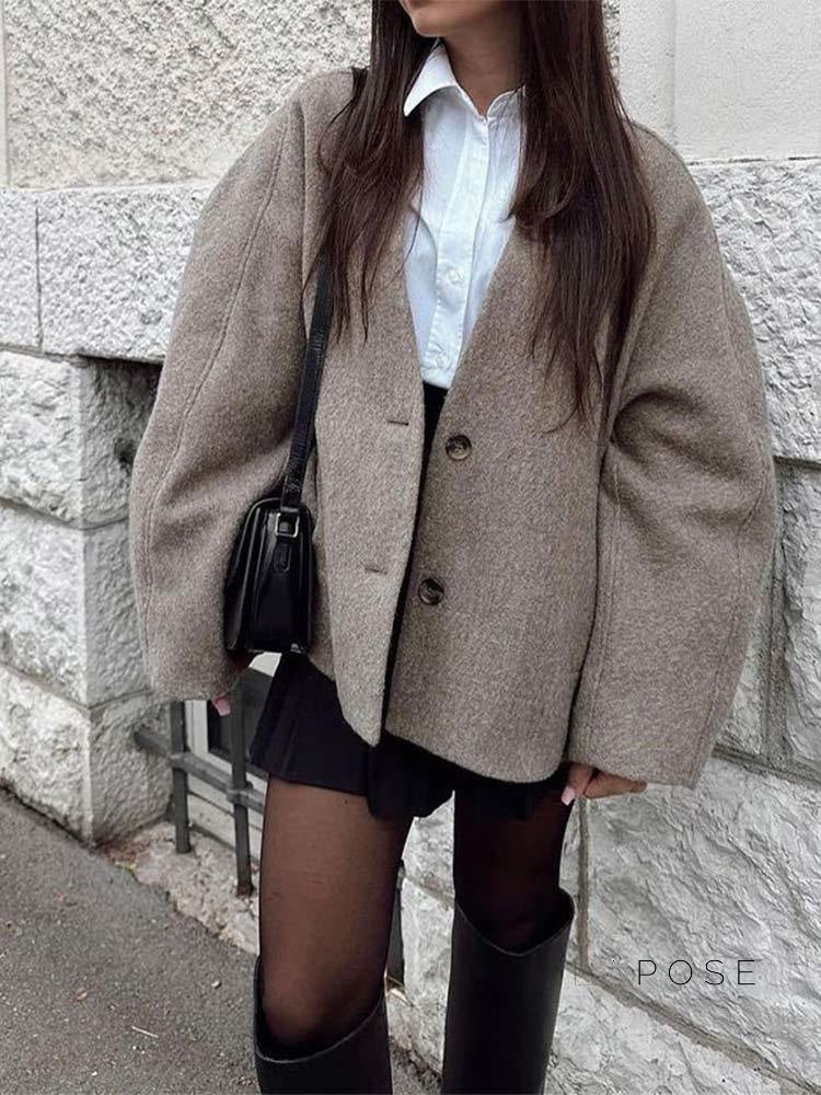 Katy Brushed Double-Breasted Coat [7CSYFS7G]