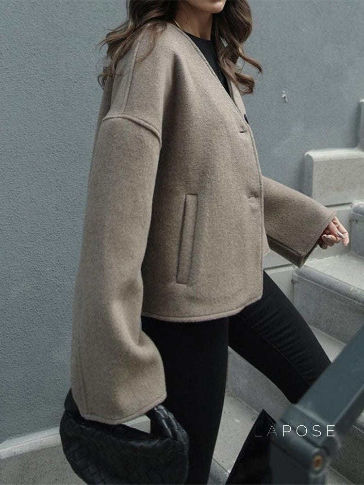 Katy Brushed Double-Breasted Coat [94E3UWCD]
