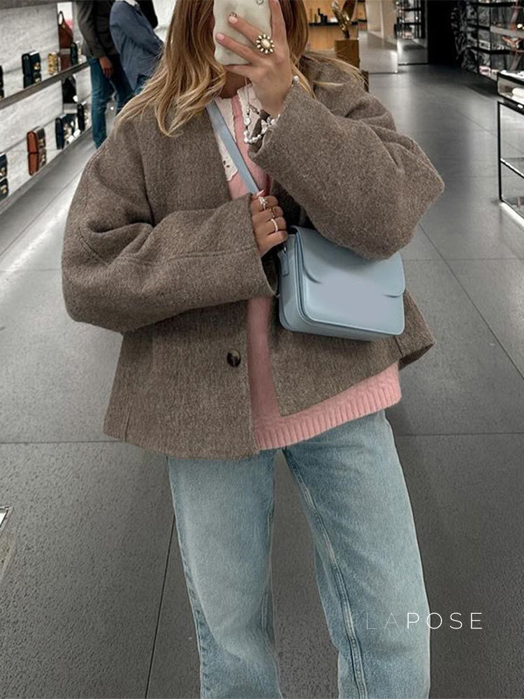 Katy Brushed Double-Breasted Coat [TATUMWR2]
