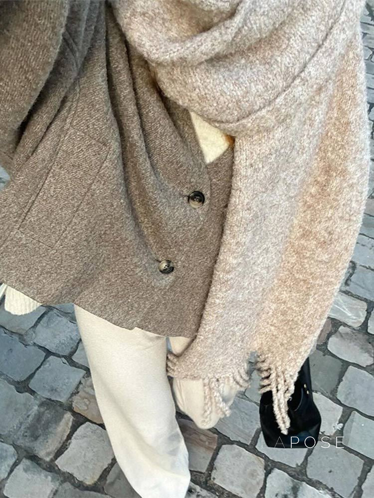 Katy Brushed Double-Breasted Coat [0L63HRAP]