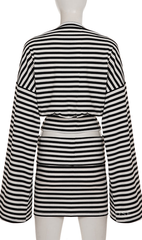 Kayden Striped Skirt Set [YS7GAP36]