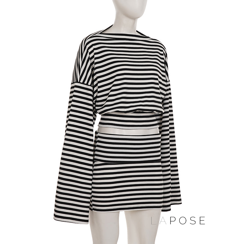 Kayden Striped Skirt Set [VJGPF2SO]
