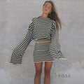 Kayden Striped Skirt Set [7CB82HXP]
