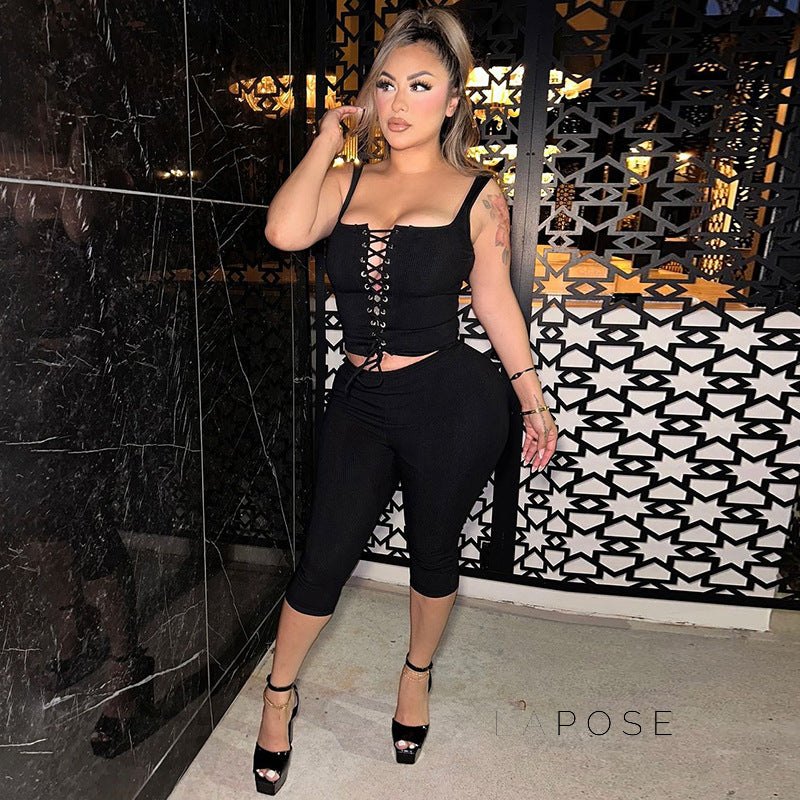 Kaylin Ribbed Shorts Set [TJZHOWRC]