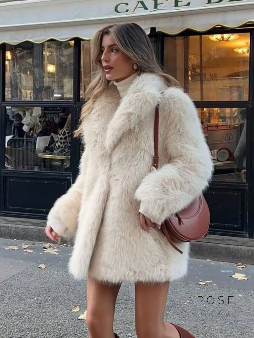 Kayloni Faux Fur Longline Coat [4TYLYCBB]