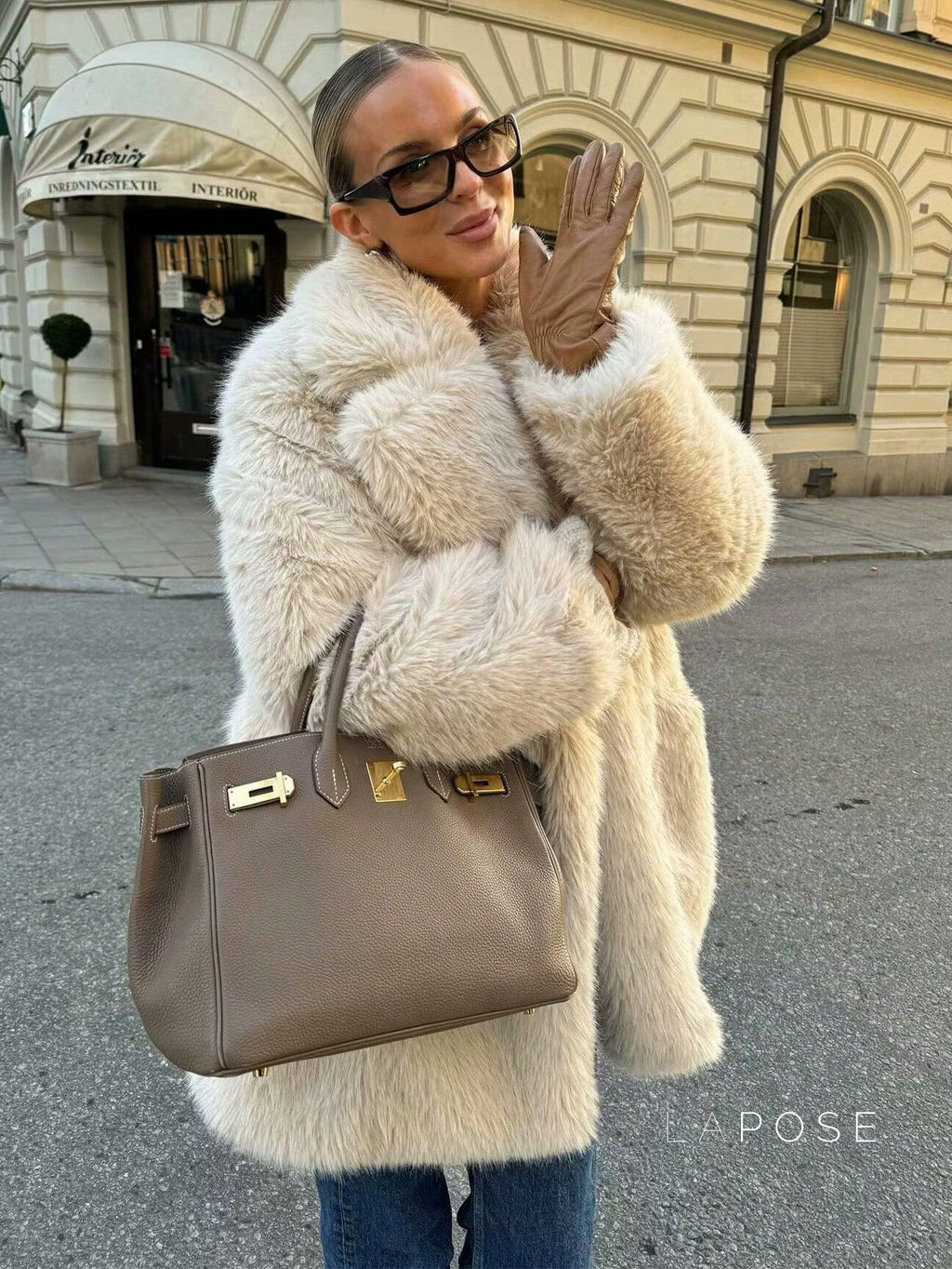 Kayloni Faux Fur Longline Coat [ZYE94W6J]