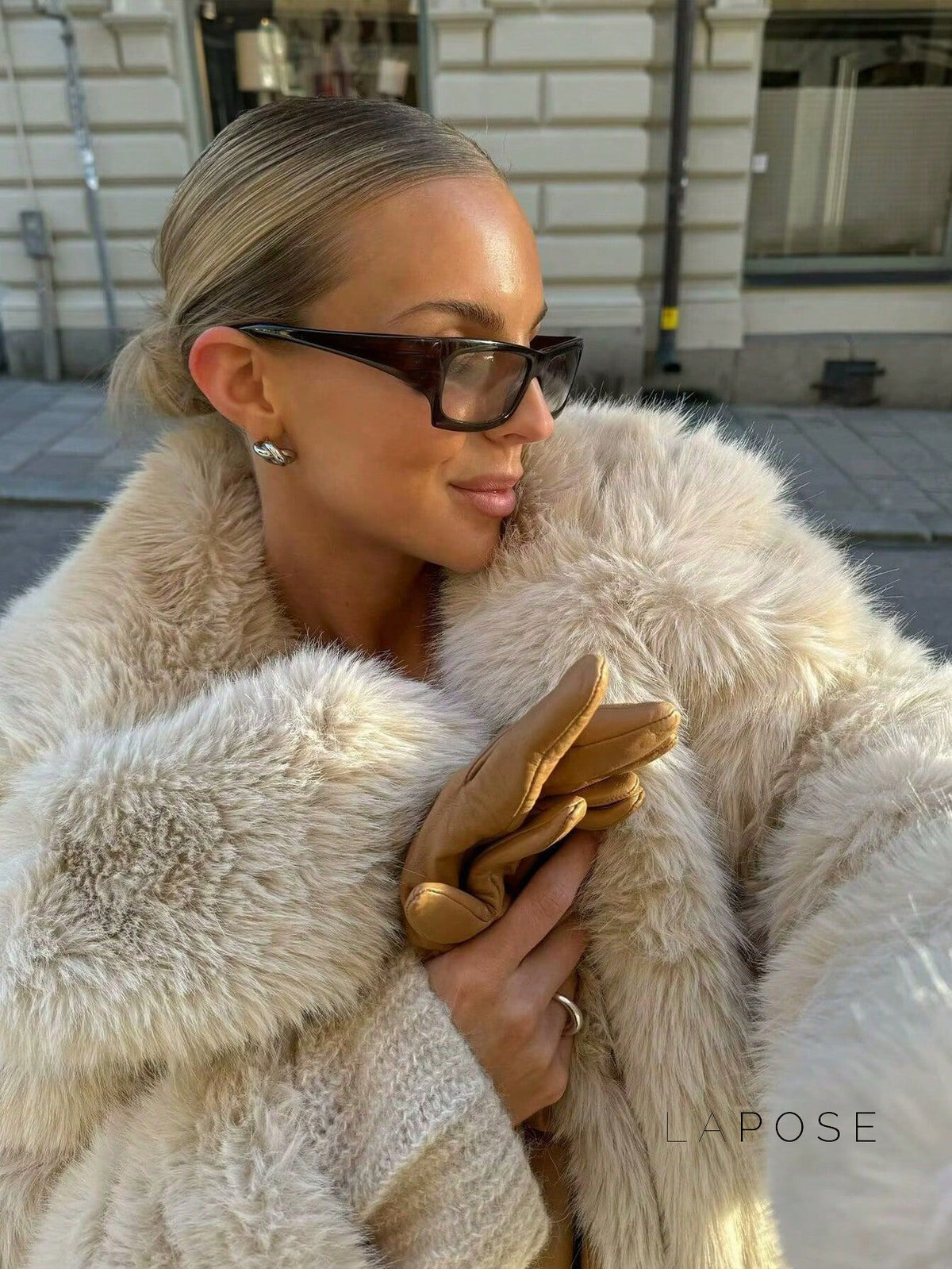 Kayloni Faux Fur Longline Coat [MP7TBBKQ]