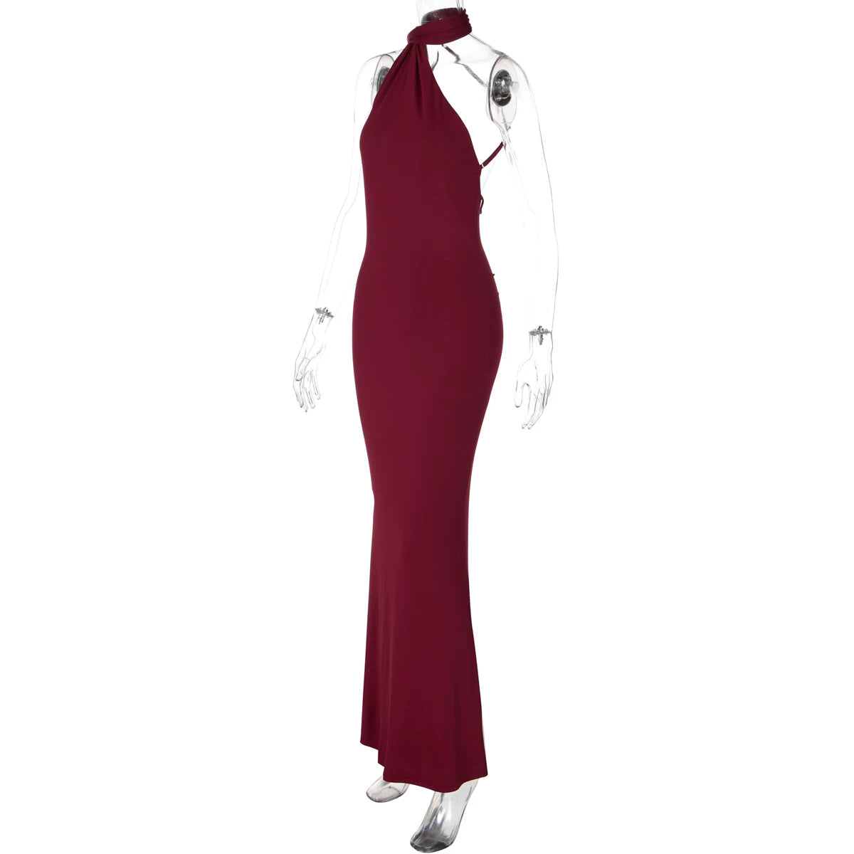 LaPose - Kealani Backless Halter Maxi Dress