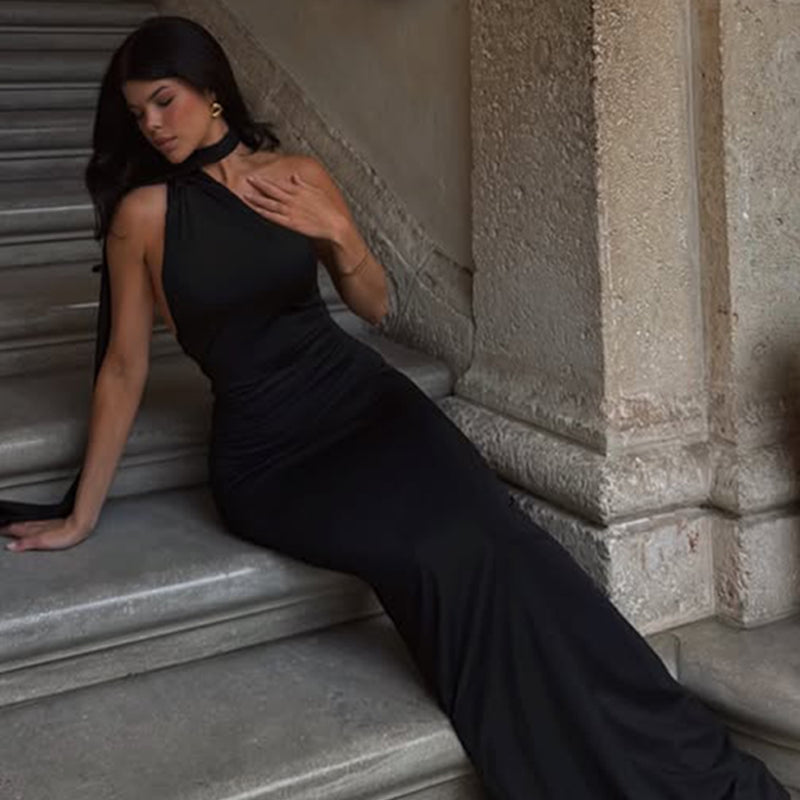 LaPose - Kealani Backless Halter Maxi Dress