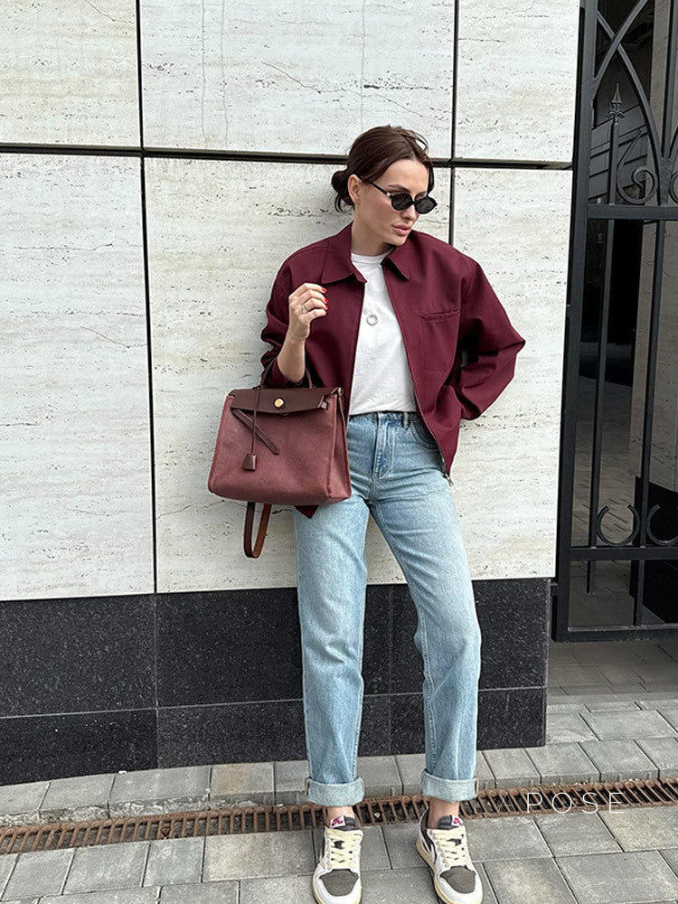 Keaton Zip-Up Lapel Jacket [SEX0FCR7]