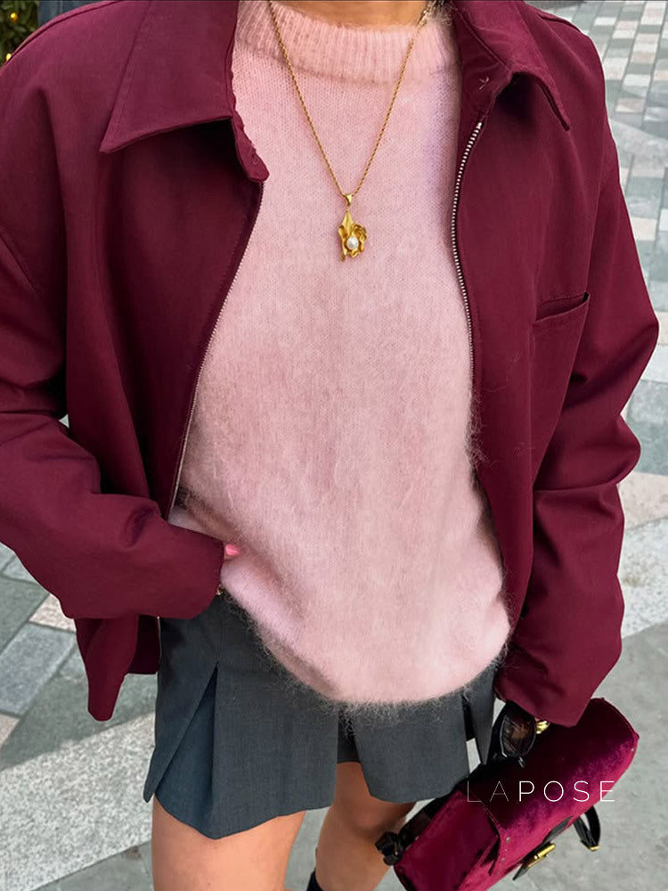 Keaton Zip-Up Lapel Jacket [TTRNQZFX]