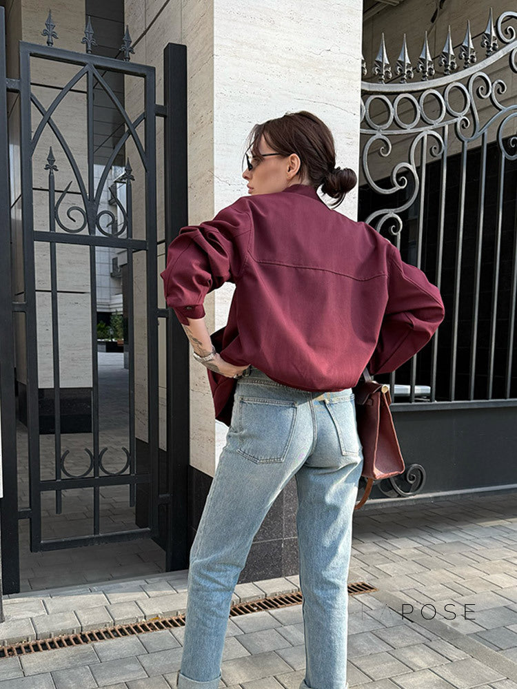 Keaton Zip-Up Lapel Jacket [R2TAA965]