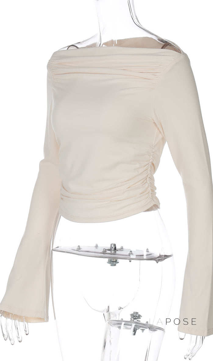 Kenadie Off Shoulder Ruched Top [C0YTIDX5]