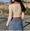 Kenadie Off Shoulder Ruched Top [2JLZQMM7]