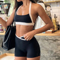 Kenda Contrast Halter Short Set