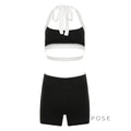 Kenda Contrast Halter Short Set